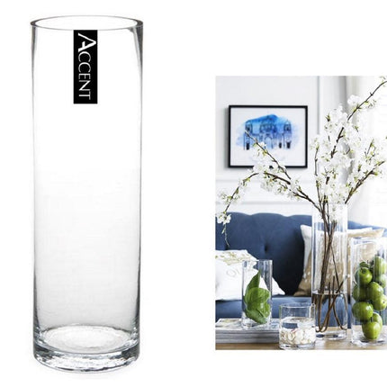 bulk 6 Glass Cylinder Vase Flower 40cm.
