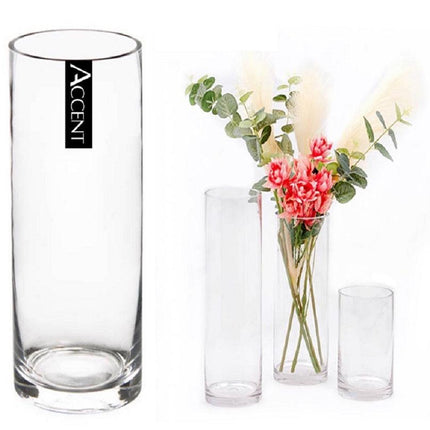 bulk 6 Glass Cylinder Vase 40cm.
