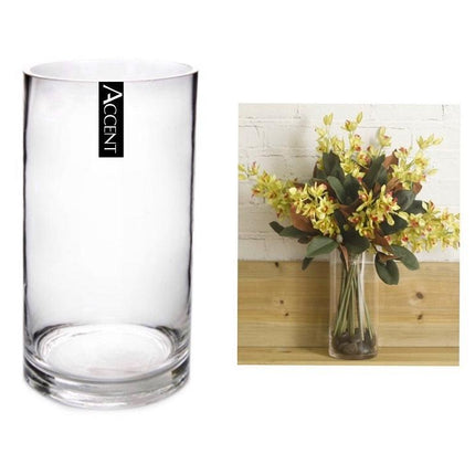 bulk 6 Glass Cylinder Decorative Vase 40cm.