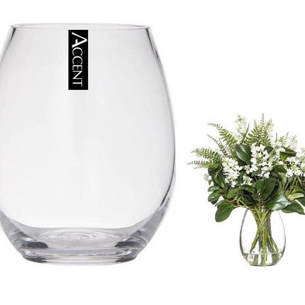 bulk 4 Glass Barrel Vase Flower 26cm.