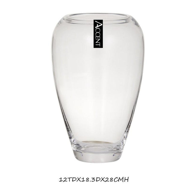 bulk 4 Roselle Glass Vase 28cm.