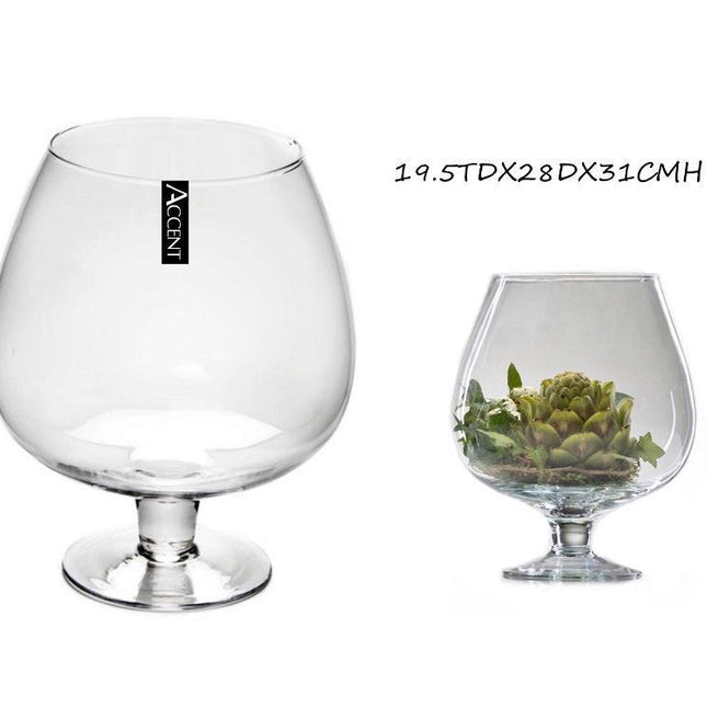 bulk 2 Glass Brandy Balloon Vase 31cm.
