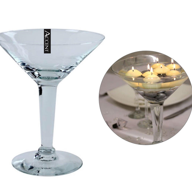 bulk 4 Glass Vase Martini 30cm.
