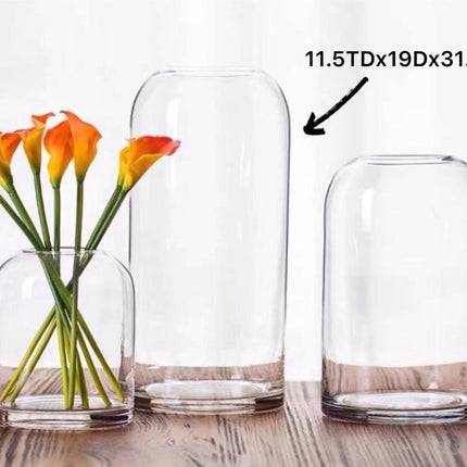 bulk 6 Glass Modern Bud Vase Flower 31cm.