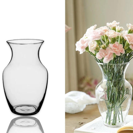 bulk 12 Glass Flare Top Vase 20cm.