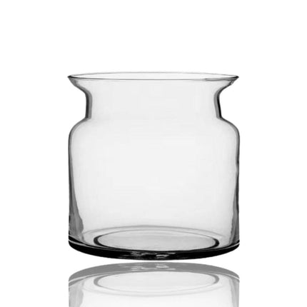 bulk 12 Glass Jar Shape Vase 15cm.