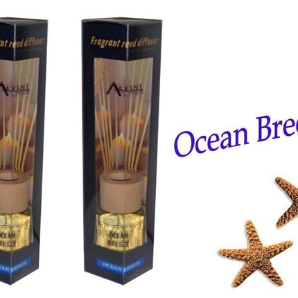 bulk 24 Scented Oil Diffuser Ocean Breeze 50Ml 8 Rattan Sticks.