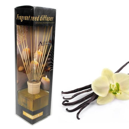 bulk 12 Fragrant Oil Diffuser Vanilla 160ml 12 Rattan Sticks.