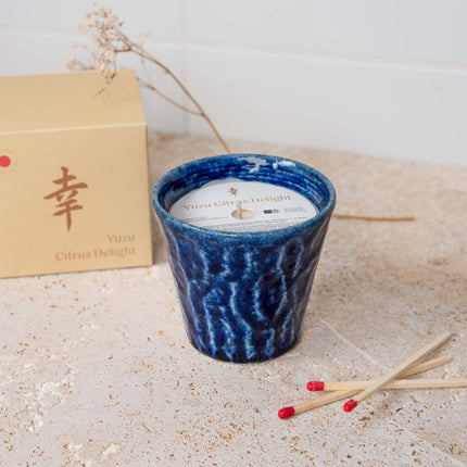 Candle Herbal Mint Blue Ceramic 180g.