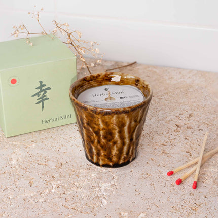 Candle Yuzu Citrus Amber Ceramic 180g.