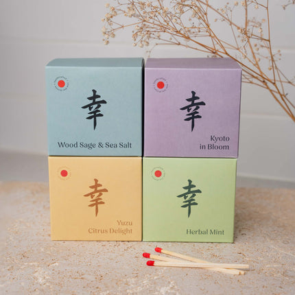 Candle Wood Sage Sea Salt Blue Ceramic 180g.
