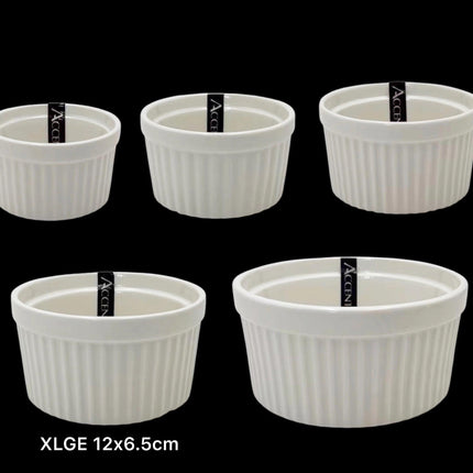 bulk 36 Xlarge New Bone China Ramekln 12x6cm.