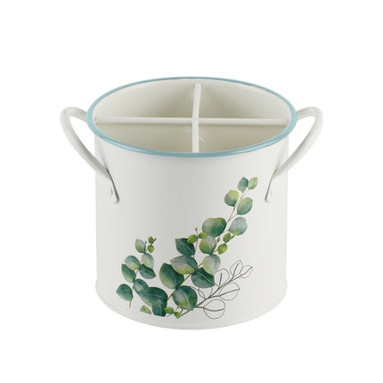 Eucalyptus Metal Utensil Holder 13x18cm.