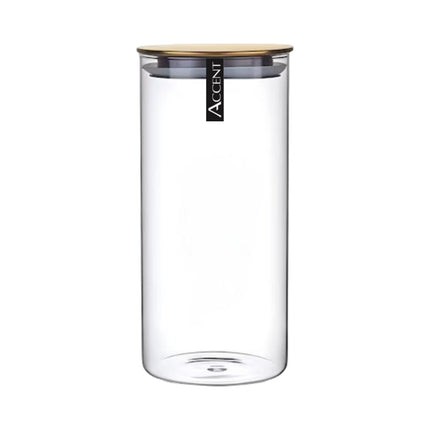 bulk 12 Glass Jar w Gold Metal Lid 10x25cm.