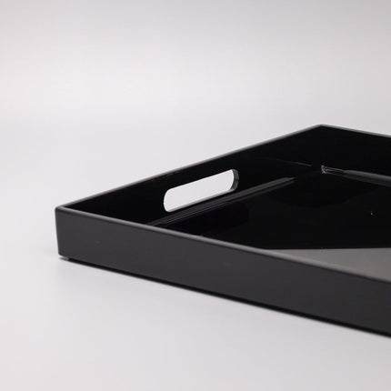 Tray Rectangular 42cm Black Lacquerware.