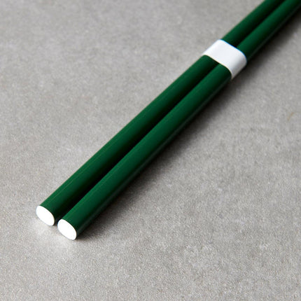 Chopsticks Lacquered Dark Green & White.
