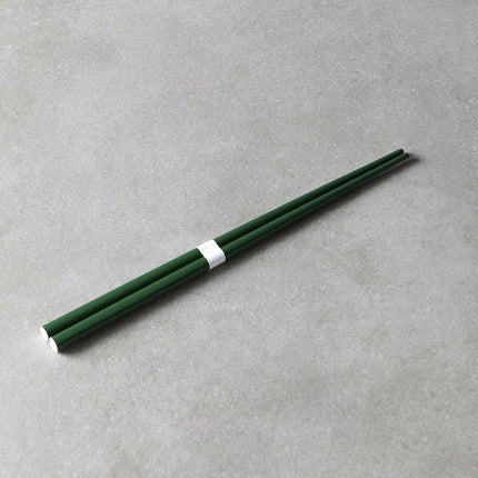 Chopsticks Lacquered Dark Green & White.