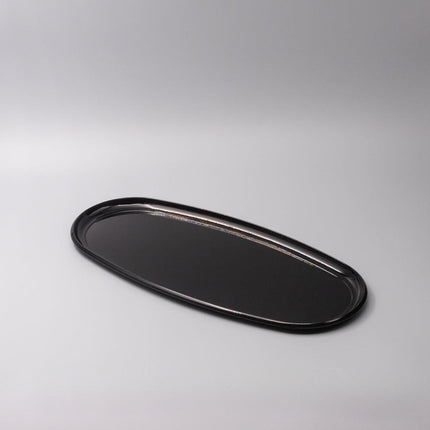 Platter Oval 42.5cm Black Lacquerware Glaze.