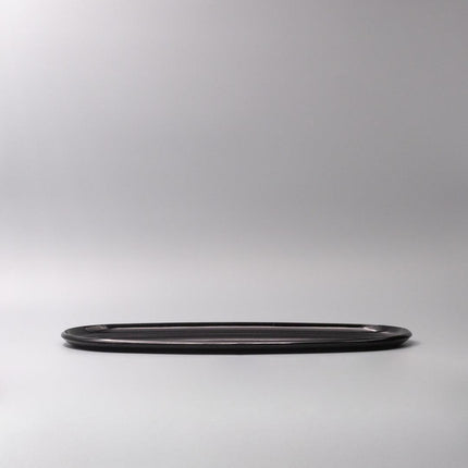 Platter Oval 42.5cm Black Lacquerware Glaze.