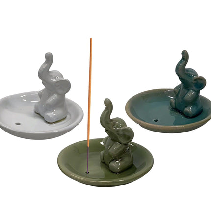 Set 3 Elephant Incense Holder 10cm.