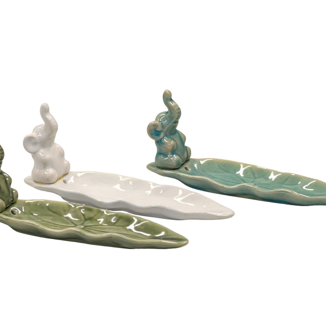 bulk 24 Ceramic Incense Holder Elphant 3 Asst 20cm.