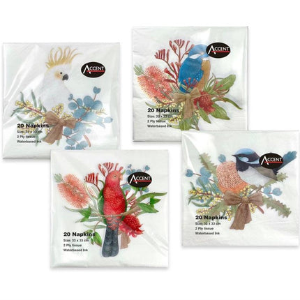 bulk 960 Native Bird Napkin 2ply 33cm.