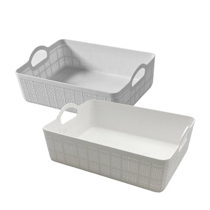 bulk 24 Rect Storage Basket w Handle Assort 210cm.