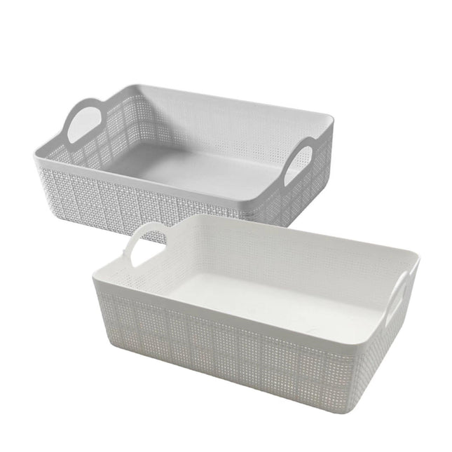 bulk 24 Rect Storage Basket w Handle Assort 210cm.