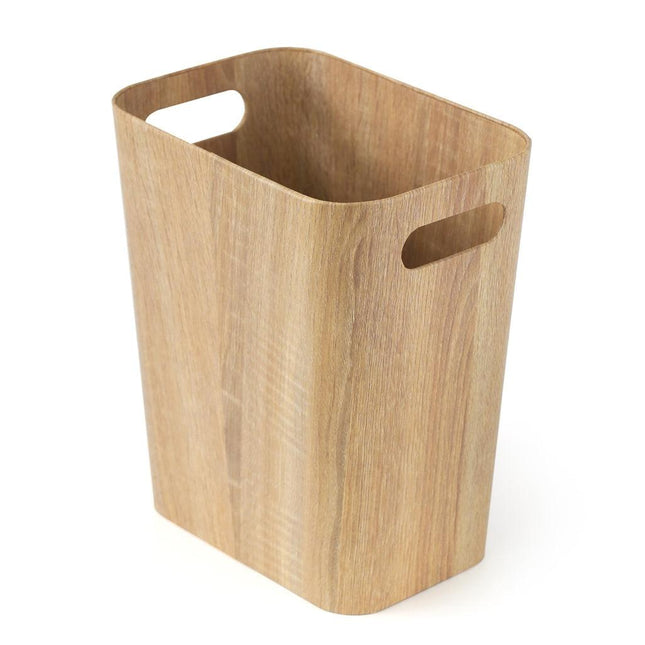 bulk 6 Woodgrain Look Narrow Storage Bin 30cm.
