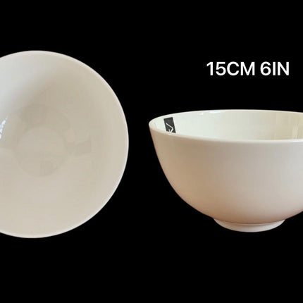 bulk 24 White Fine Bone China Bowl 6in.