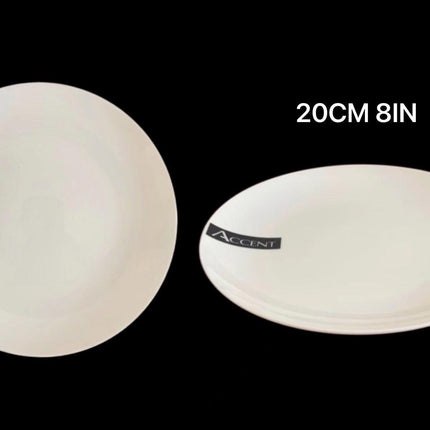 bulk 24 White Fine Bone China Side Plate 8ln 20x2cm.