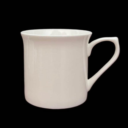 bulk 24 White Bone China 300ml Mug Flared Top.