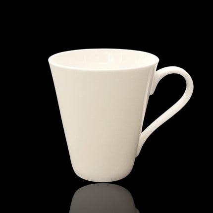 bulk 36 Cone Shape Fine Bone China Mug White 300ml.