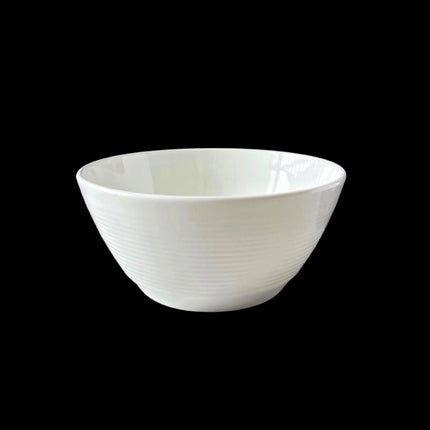 bulk 24 White Fine Bone China Embossed Bowl 13x6cm.