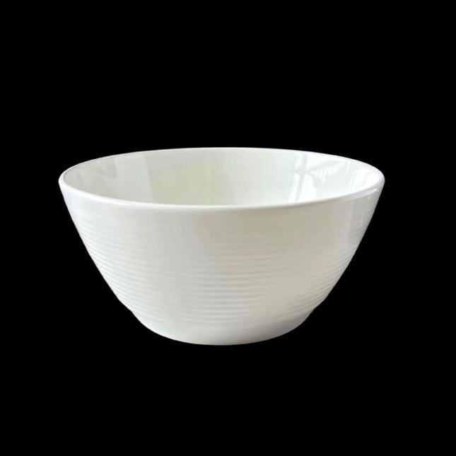 bulk 24 White Fine Bone China Embossed Bowl 16x7cm.