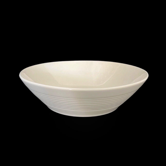 bulk 18 White Fine Bone China Embossed Bowl 19x5cm.