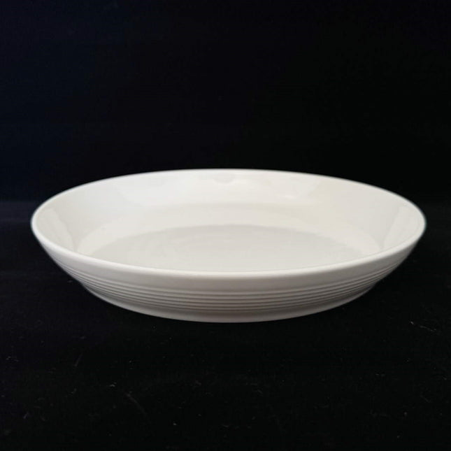bulk 24 White Fine Bone China Embossed Side Plate 21cm.