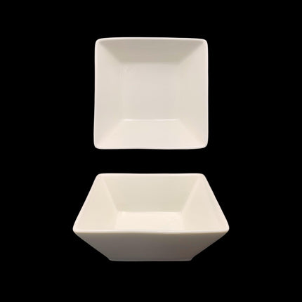 bulk 24 White New Bone China Square Soup Bowl 14x5cm.