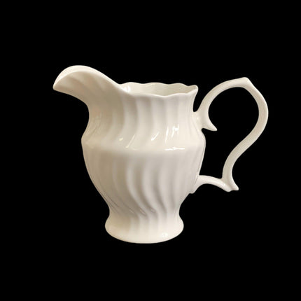 bulk 24 White Fine Bone China Embossed Creamer Jug 255ml.