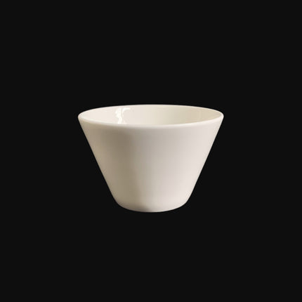 bulk 24 White Fine Bone China V Shape Bowl 4.25in 11cm.