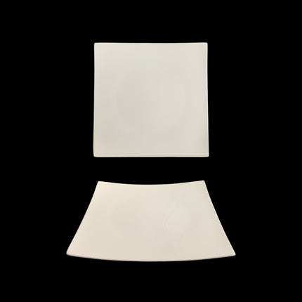 bulk 24 White New Bone China Square Side Plate 9in 22x2cm.