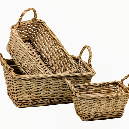 Bulk 6 Willow Catering Baskets s3 29x24x13cmh