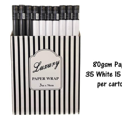 bulk 50 Rolls Gift Wrap 3.8cm Core 70cm.