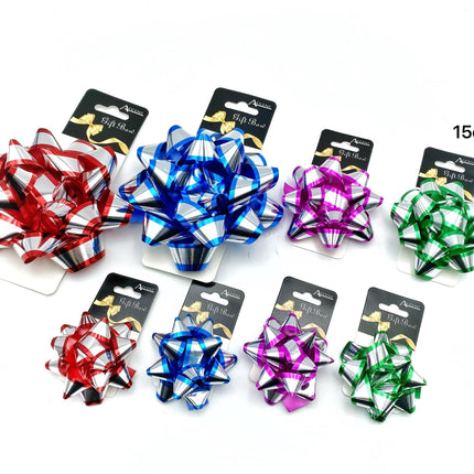 bulk 24 2 Tone Gift Bow 10cm Assort Cols.