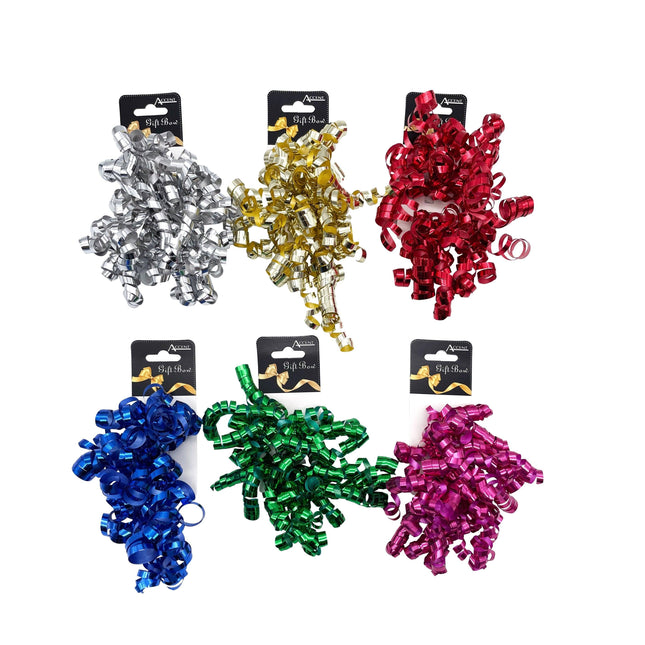 bulk 24 Metallic Curling Ribbon Assort Cols.