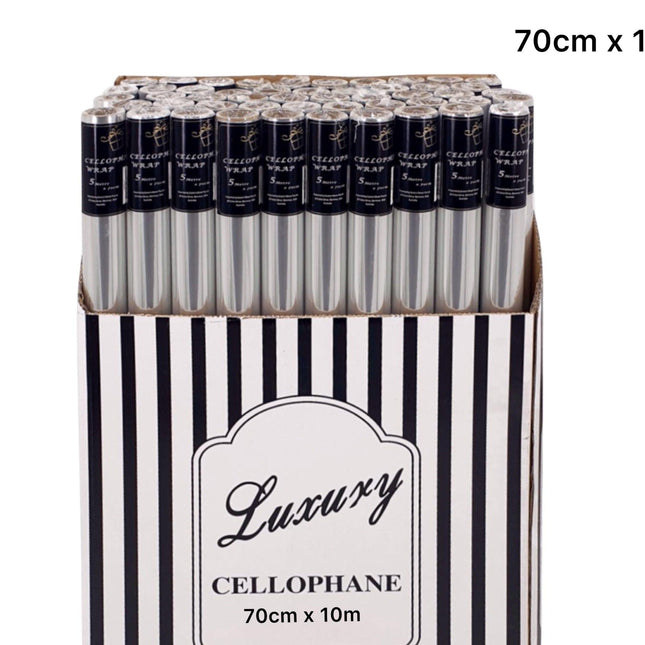 bulk 50 Cellophane 70cmx10m on 38mm Core.