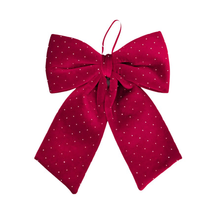 Diamond & Velvet Red Bow 34cm