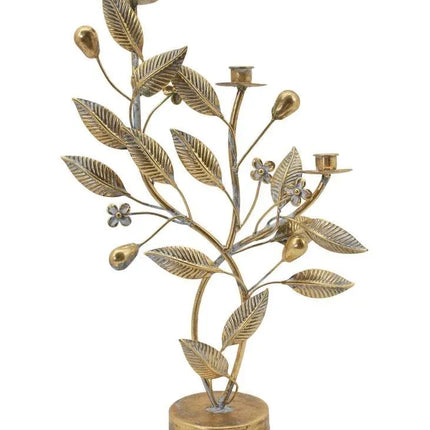 Bulk 4 Rustic Gold Metal Candle Holder 36x12x54cm