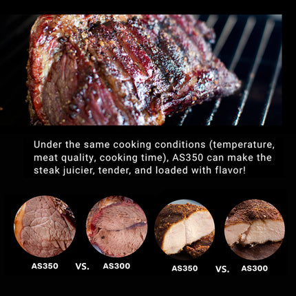 Asmoke AS350 Portable Wood Pellet Grill - Cyder Black.