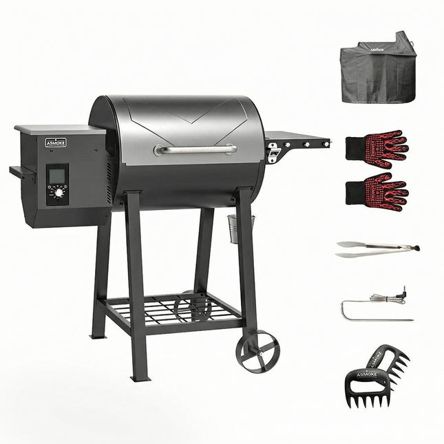 Asmoke AS500N-2 WOOD PELLET GRILL SILVER.